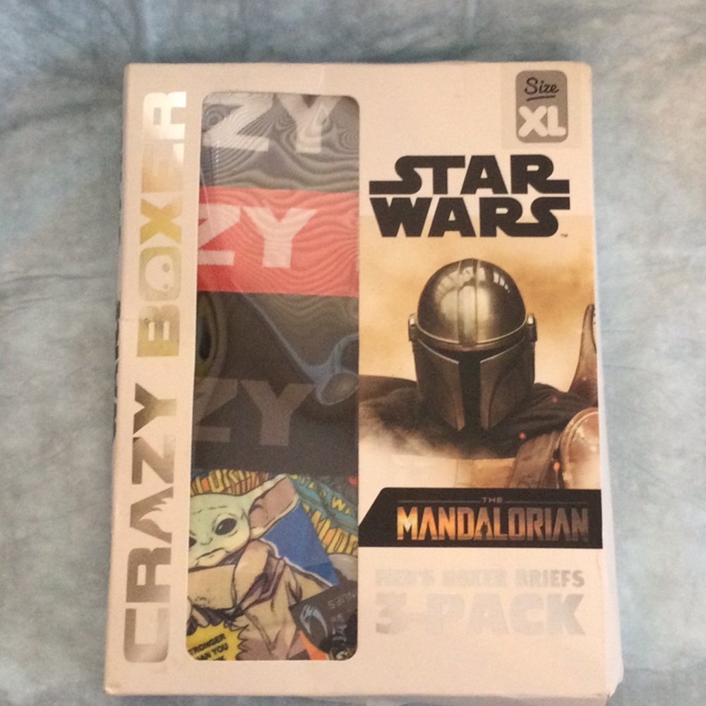 Crazy Boxer Star Wars Mandalorian Boxer Briefs sz XL 3pk *NEW*